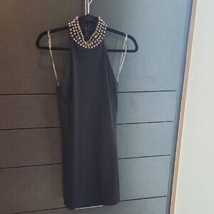 Elegant Black Studded Dress